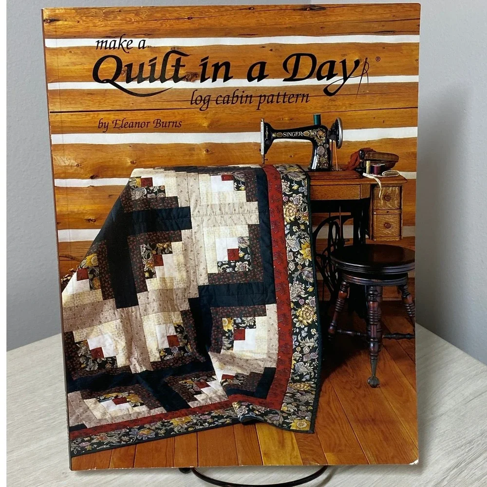 Make a Quilt in a Day Log Cabin Pattern Eleanor Burns 5th Edition 2000 Book